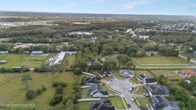 an aerial view of multiple house