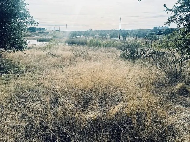 a view of a lake with green space