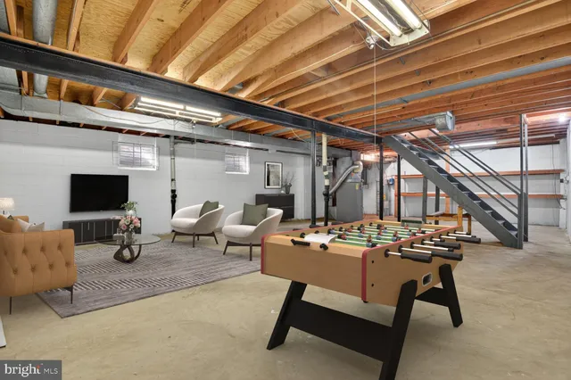 a workspace with furniture