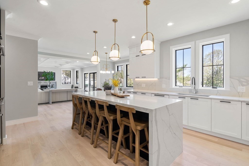 258 Greendale Avenue Needham, MA 02494 - Photo 7 of 23 a large kitchen with lots of counter space and window