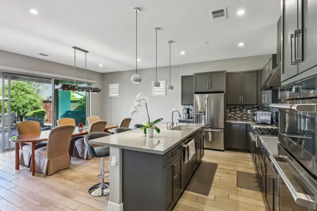 a very nice looking room with wooden floor