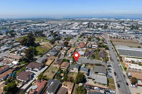 an aerial view of a city