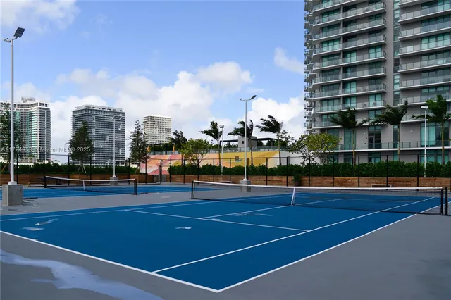 a view of a city with tall buildings