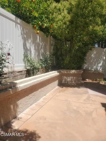 a view of backyard with green space