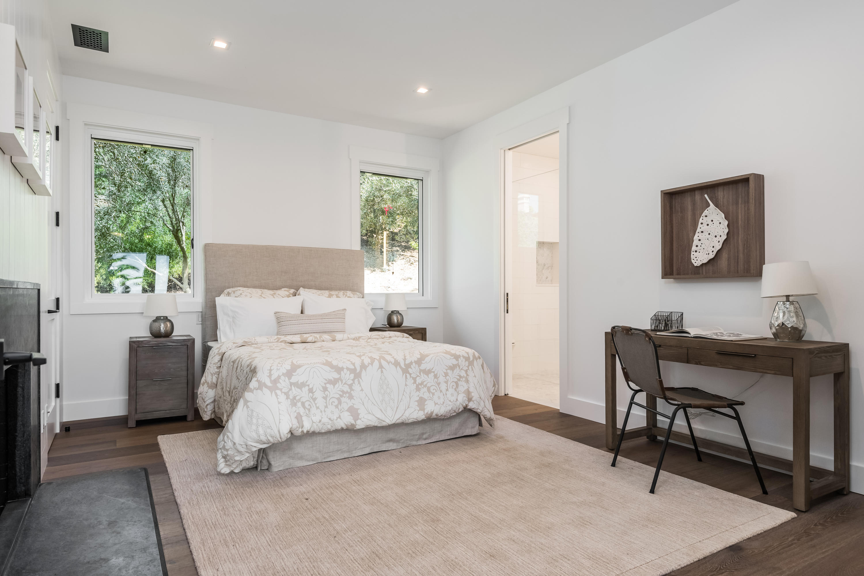 950 Brooktree Road Santa Barbara, CA 93108 - Photo 30 of 37 a bedroom with a bed and a desk
