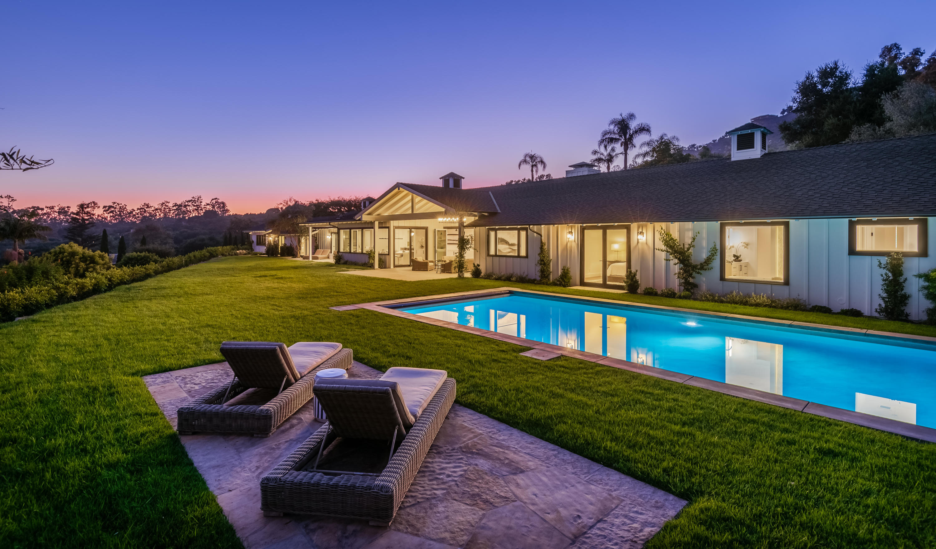 950 Brooktree Road Santa Barbara, CA 93108 - Photo 6 of 37 a view of a swimming pool with a lounge chairs