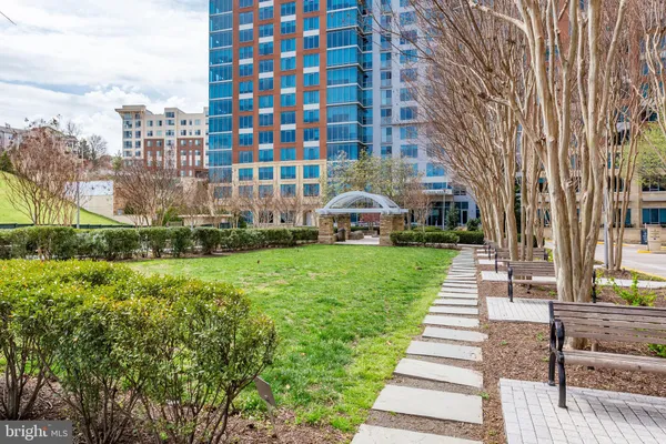 a view of a city with tall buildings