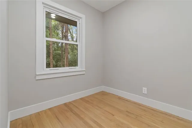 an empty room with a window