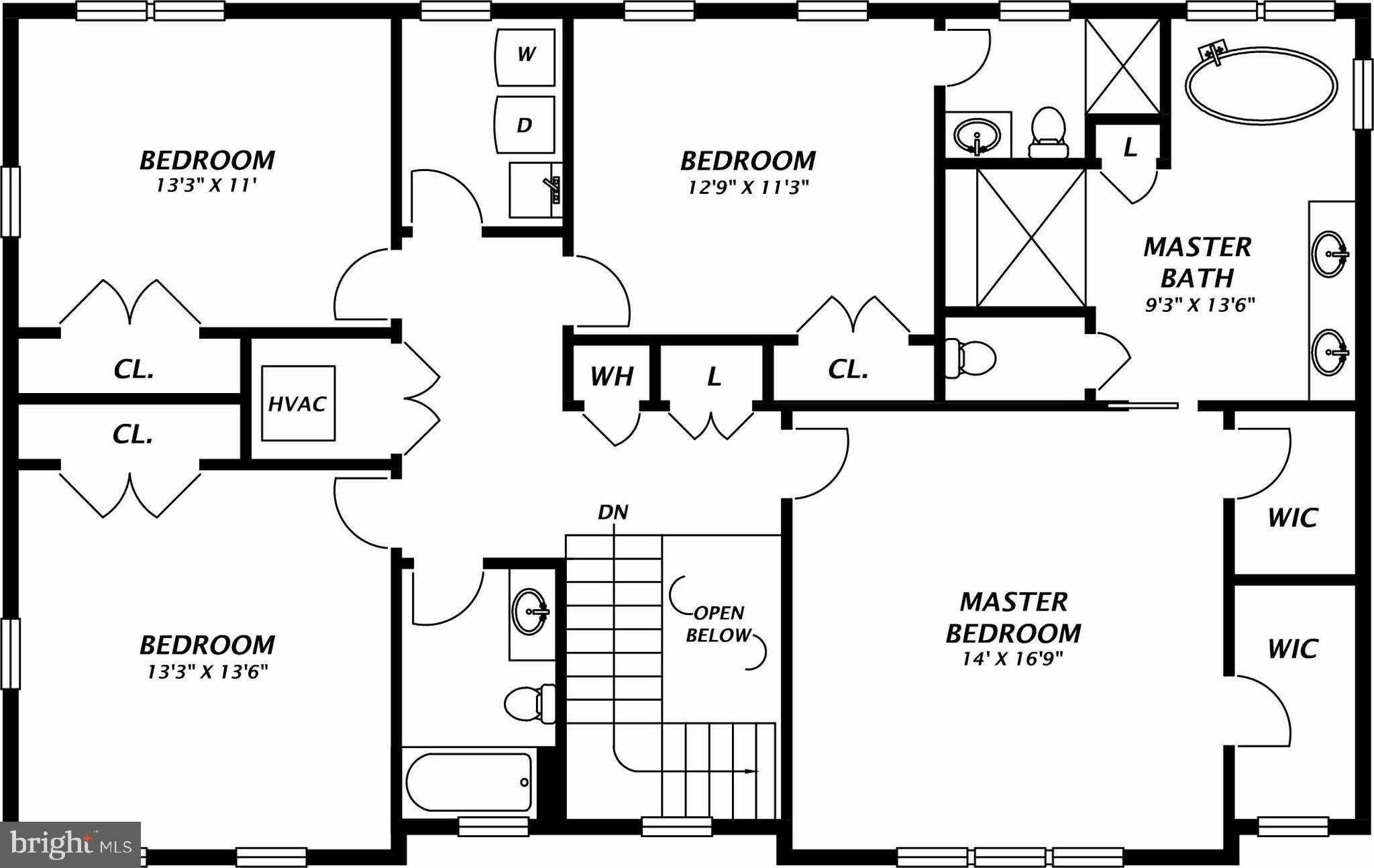 2109 Windsor Road Alexandria, VA 22307 - Photo 54 of 54 Upper Level Floor Plan appx 1460 sf