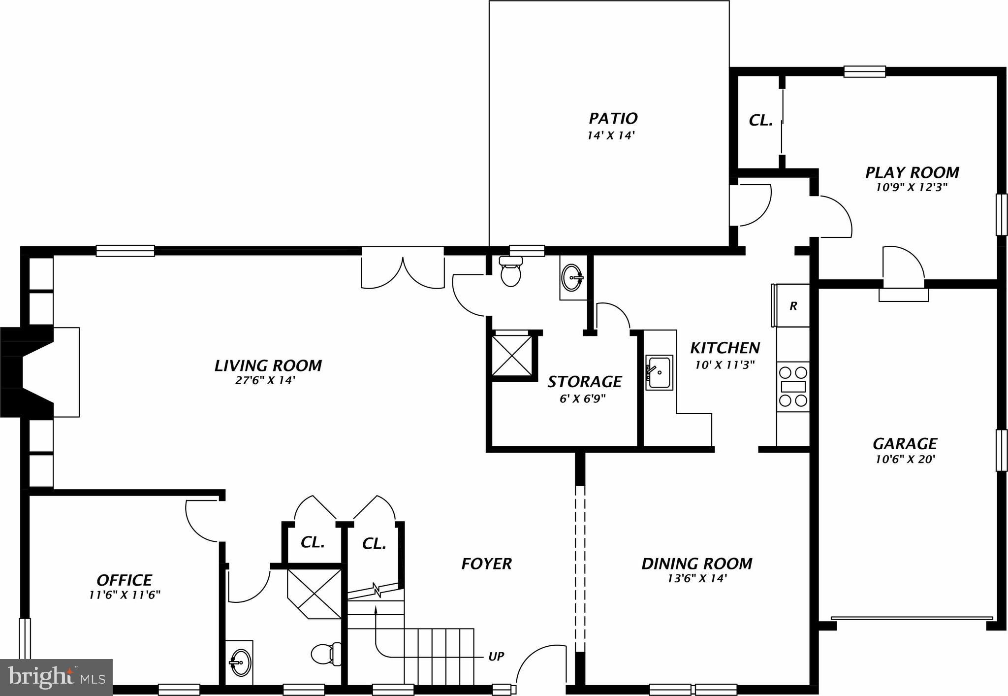2109 Windsor Road Alexandria, VA 22307 - Photo 5 of 54 Main Level Florr Plan appx 1490 sf