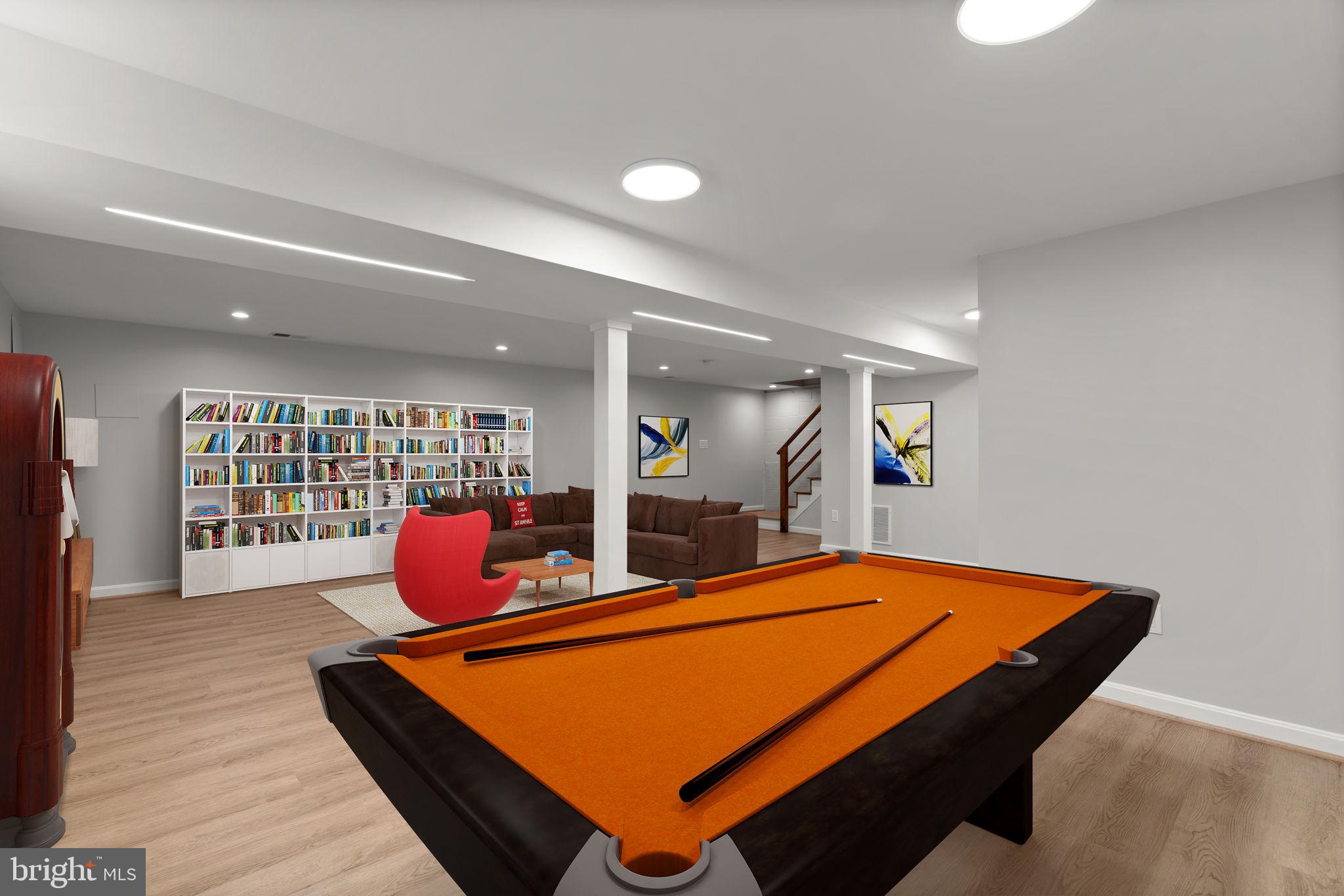 5525 Rolling Road Springfield, VA 22151 - Photo 43 of 89 a room with pool table and windows