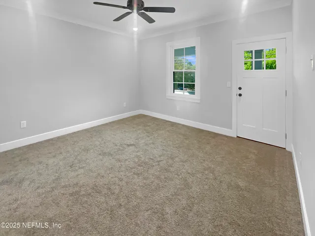 an empty room with a window