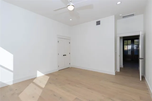 an empty room with an entryway