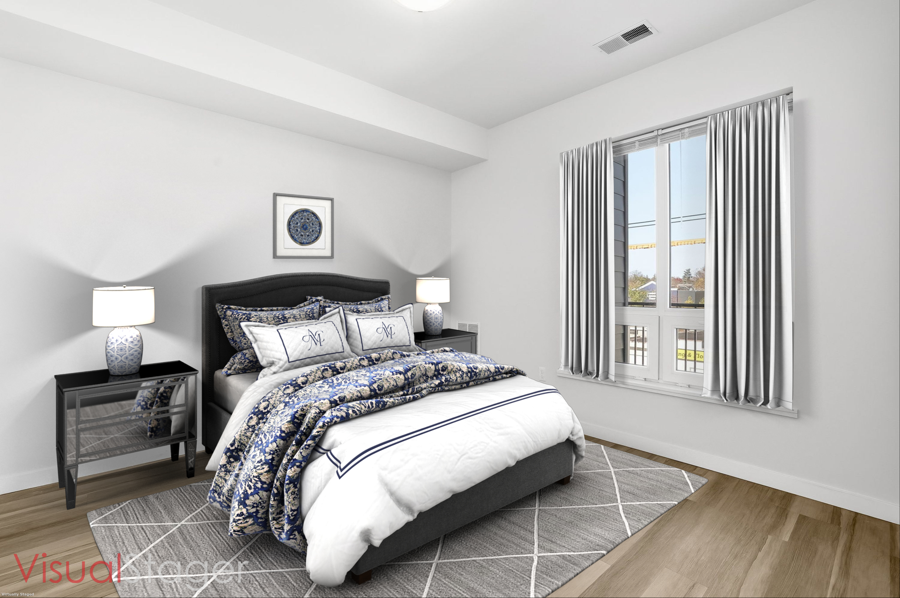 71 Connecticut Avenue, Unit 410 Norwalk, CT 06850 - Photo 14 of 17 a bedroom with a bed and a large window