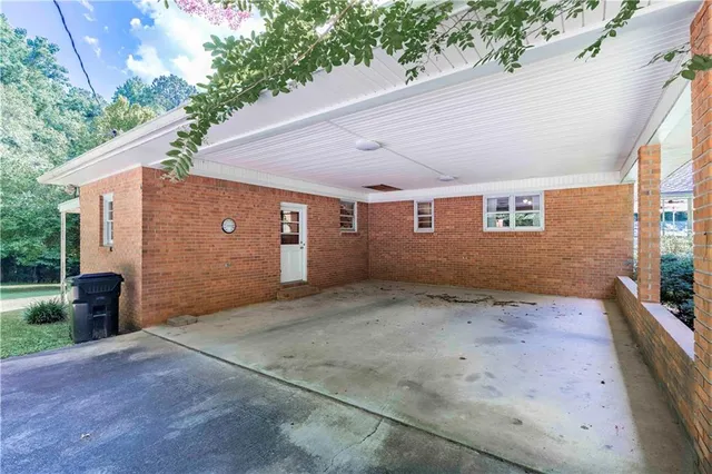 a view of a backyard of a house