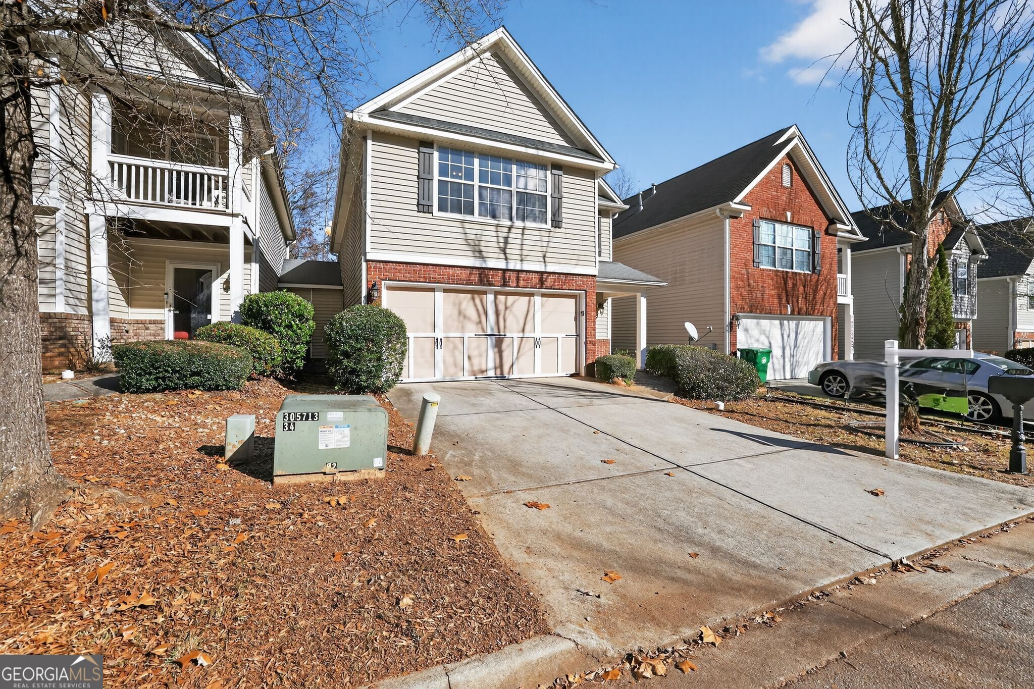 a front view of a house with porch