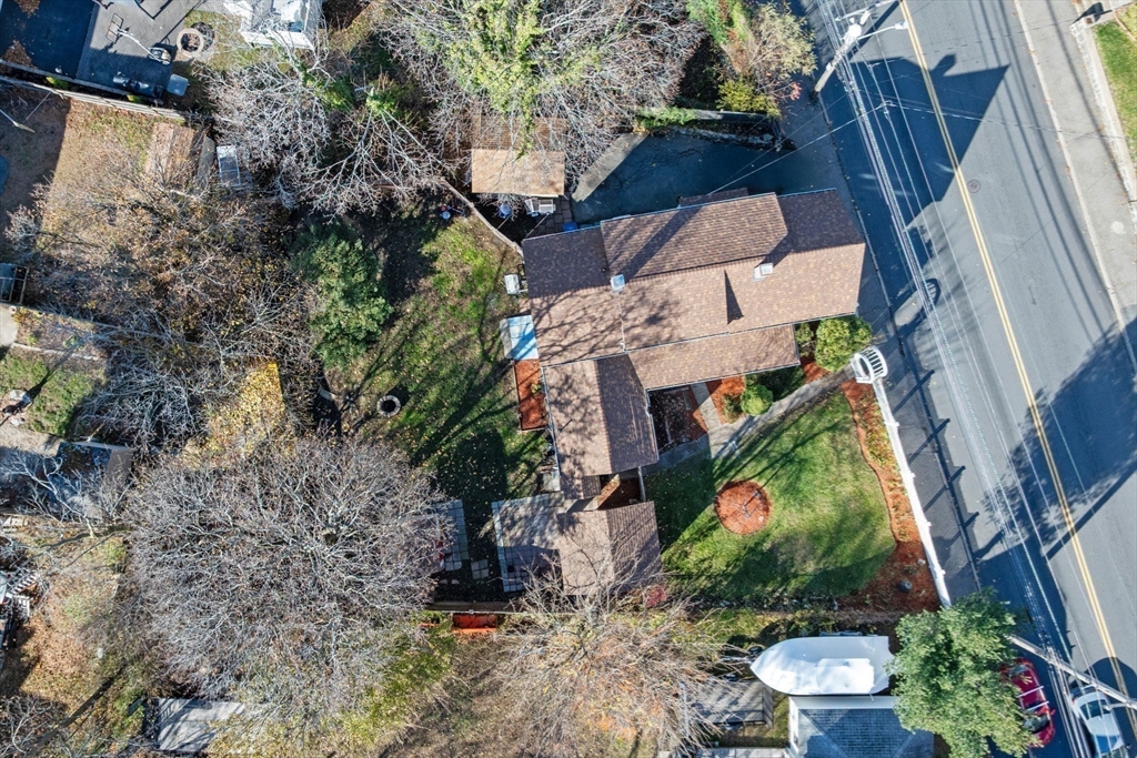 268 Walnut Street Lynn, MA 01905 - Photo 40 of 42 an aerial view of a house with a yard and garden