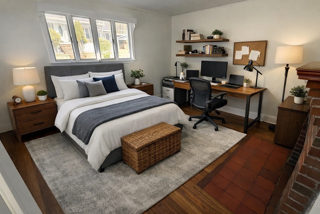 268 Walnut Street Lynn, MA 01905 - Photo 5 of 41 a bedroom with a bed a desk and chair