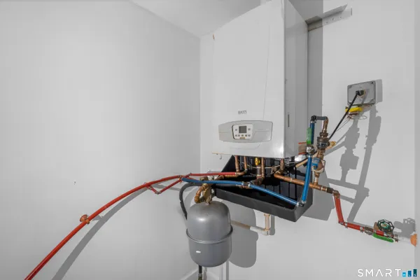 a room with gym equipment