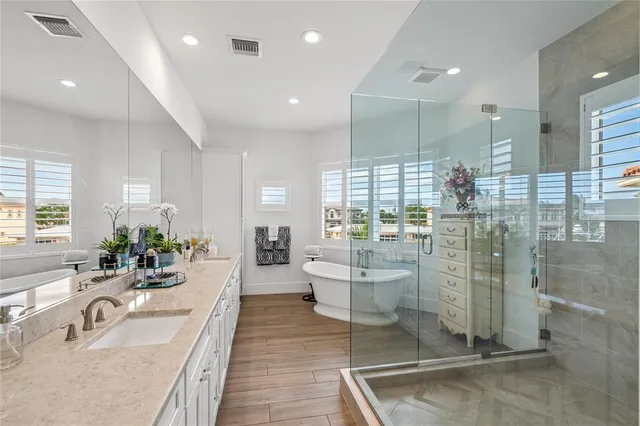 a large room with lots of glass windows