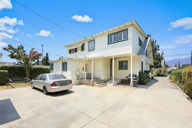 a view of a house with a patio