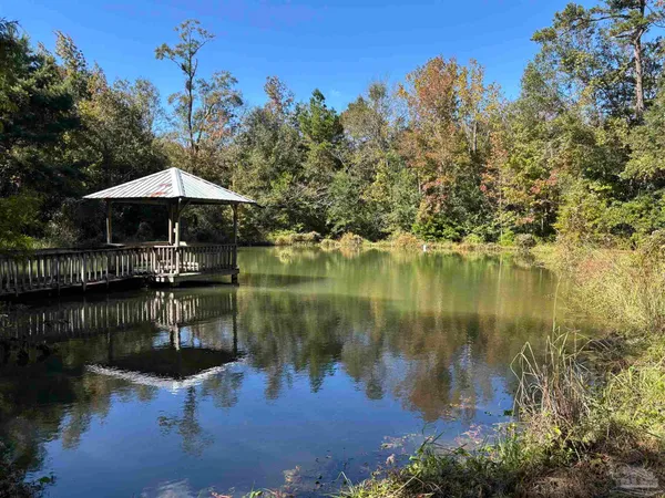 a lake view with a outdoor space