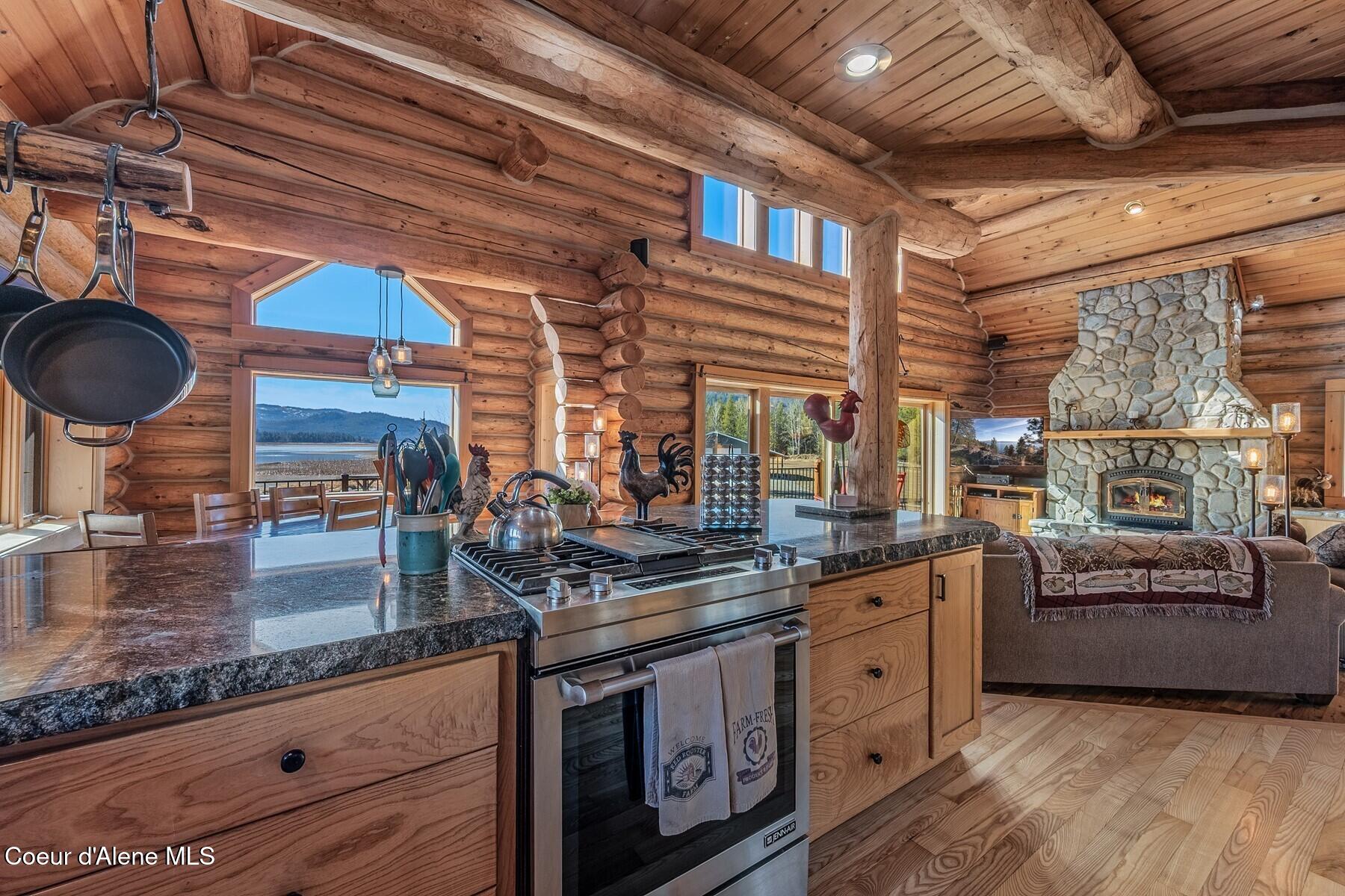 296 Camp Peine Road Sagle, ID 83860 - Photo 21 of 69 Kitchen with view