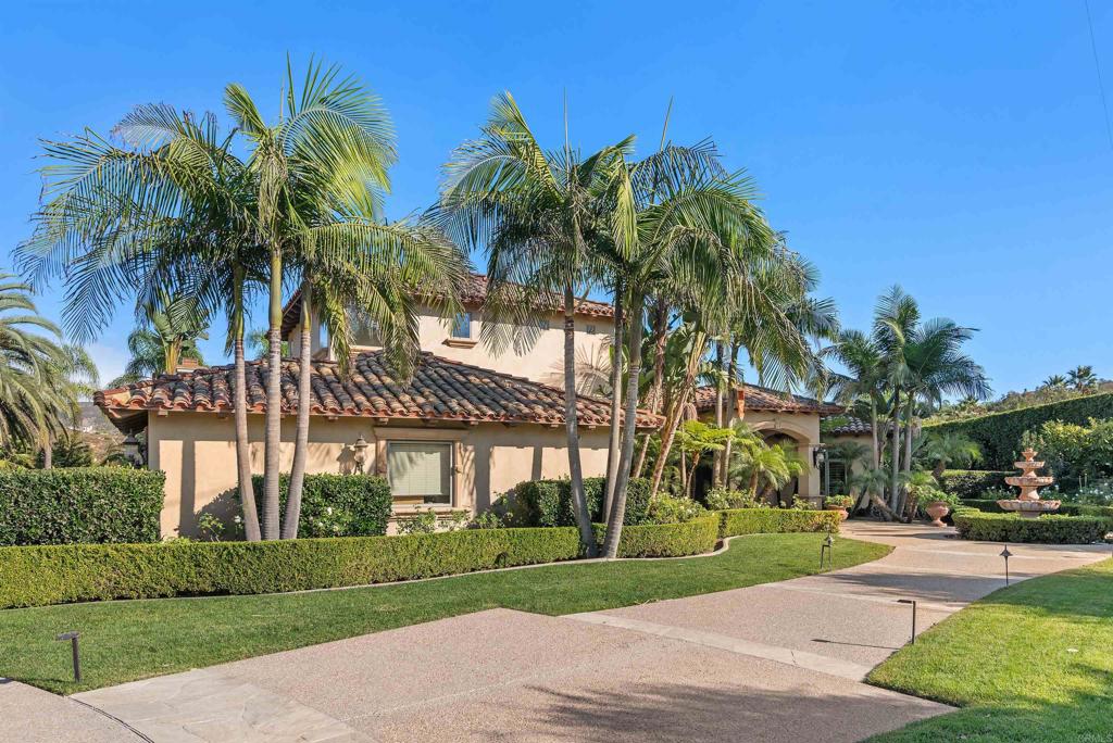 18545 Aliso Canyon Road Rancho Santa Fe, CA 92091 - Photo 3 of 48 a view of a yard and a palm tree