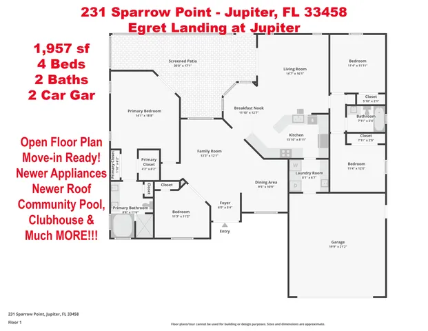 $825,000 | 231 Sparrow Point, Jupiter, FL 33458