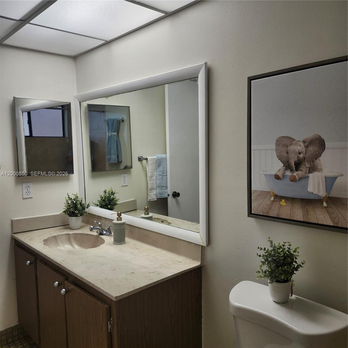 8415 Southwest 107th Avenue, Unit 238W Miami, FL 33173 - Photo 7 of 30 a bathroom with a sink and a mirror