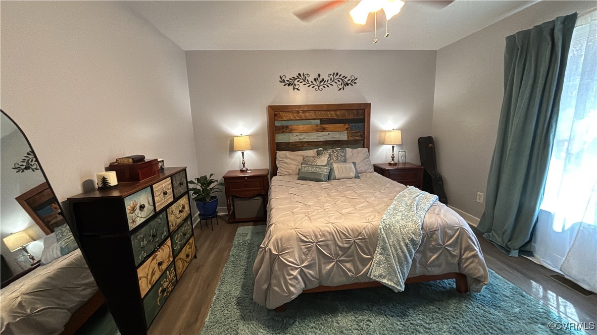 2683 Beulah Church Road St. Stephens Church, VA 23148 - Photo 17 of 23 Bedroom featuring baseboards, ceiling fan, and woo