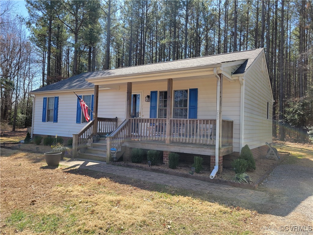2683 Beulah Church Road St. Stephens Church, VA 23148 - Photo 3 of 23 View of front facade featuring a porch and roof wi