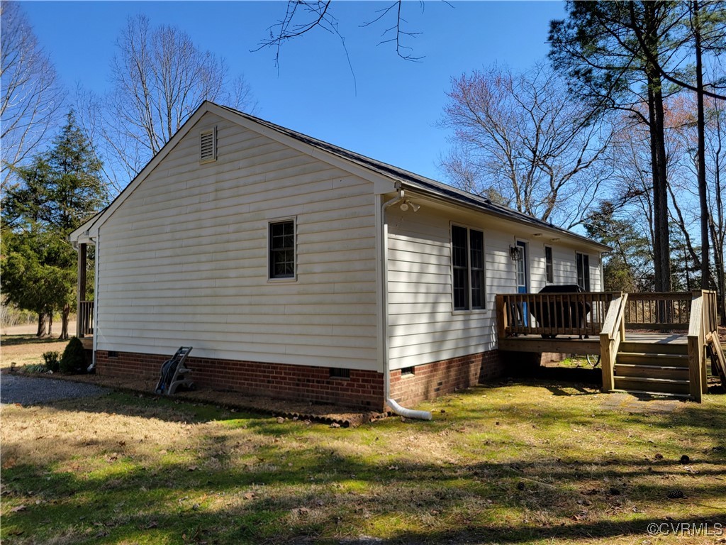 2683 Beulah Church Road St. Stephens Church, VA 23148 - Photo 6 of 23 View of home's exterior featuring crawl space, a y