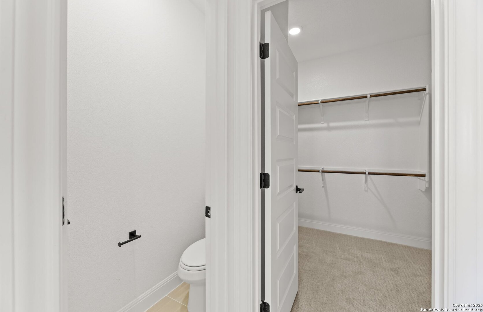 419 Nightingale Avenue Marion, TX 78124 - Photo 25 of 32 a bathroom with a granite countertop shower and a toilet