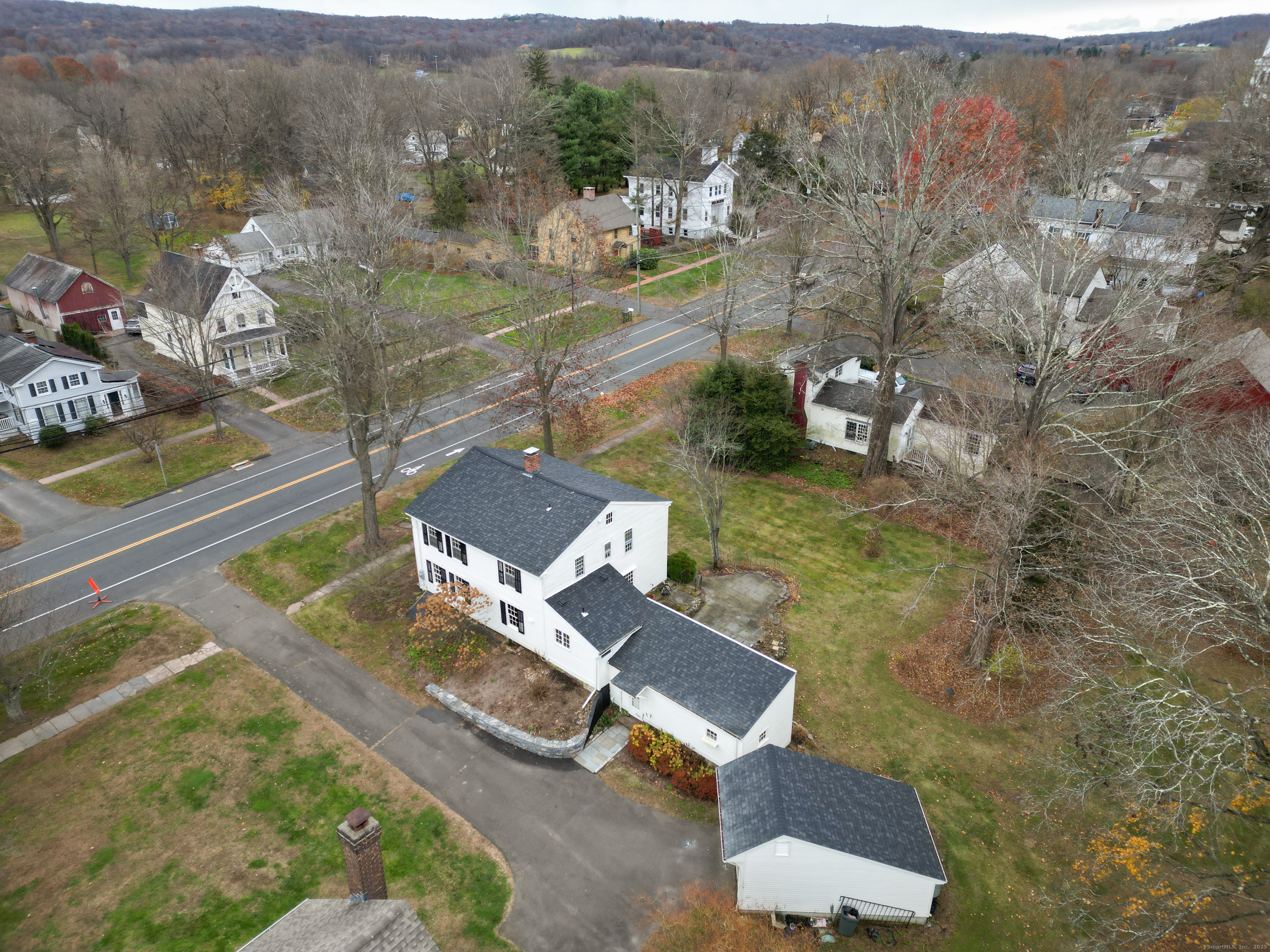 268 Main Street Durham, CT 06422 - Photo 28 of 40 an aerial view of a house with a yard