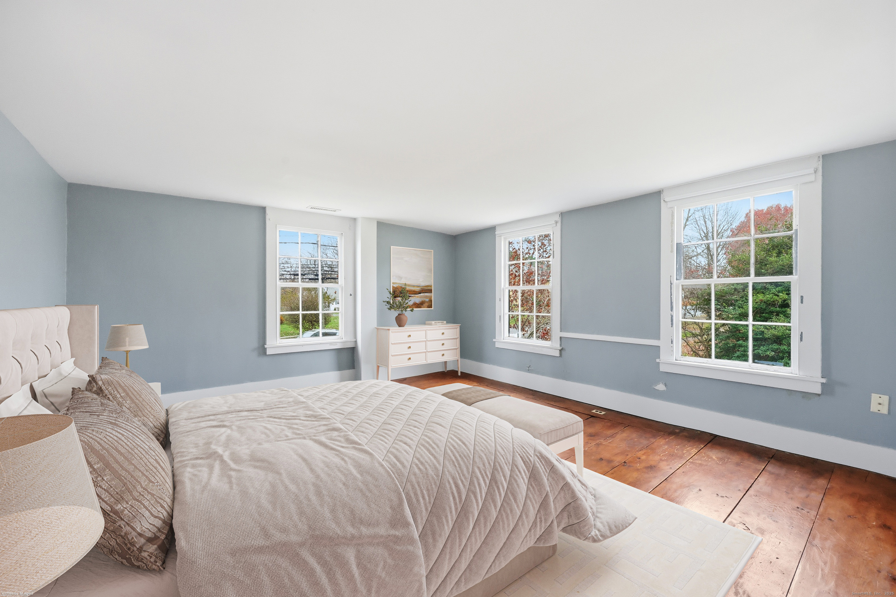 268 Main Street Durham, CT 06422 - Photo 37 of 40 a spacious bedroom with a large bed and a large window