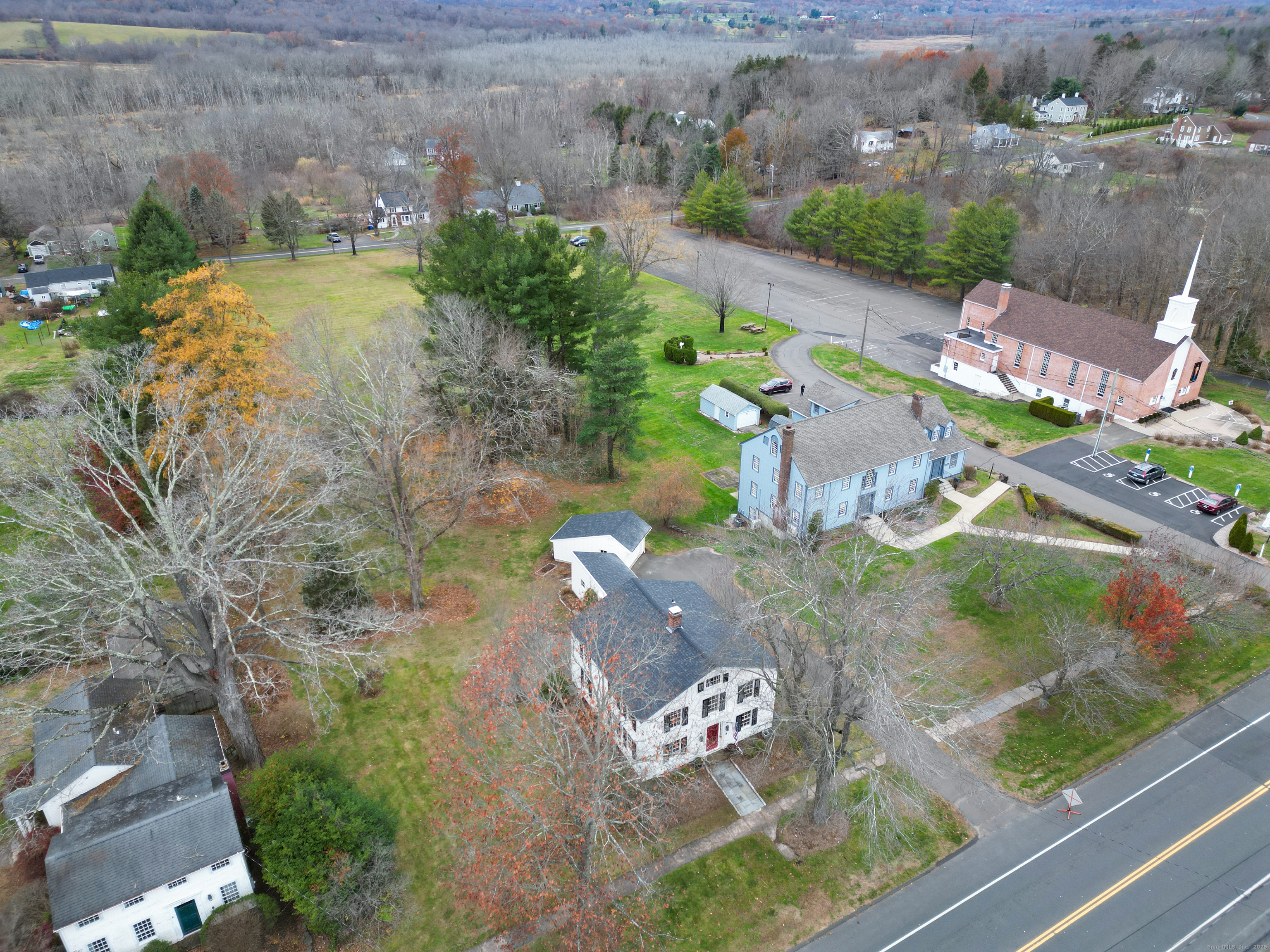 268 Main Street Durham, CT 06422 - Photo 40 of 40 an aerial view of a house with a yard