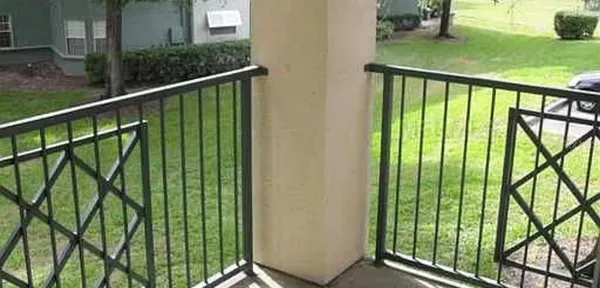 a view of a balcony
