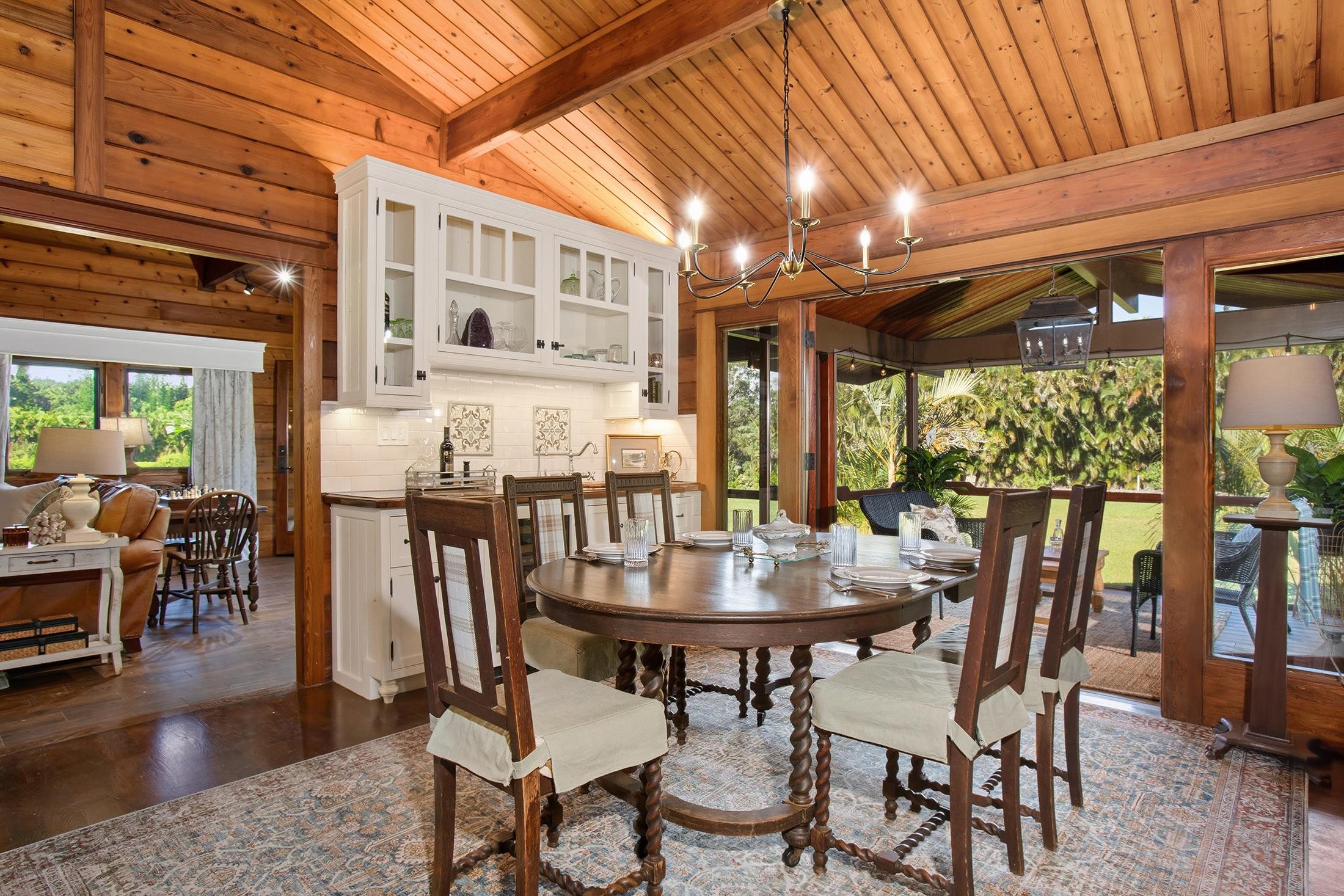 30 Mamao Place Haiku, HI 96708 - Photo 6 of 50 a dining room with furniture and wooden floor