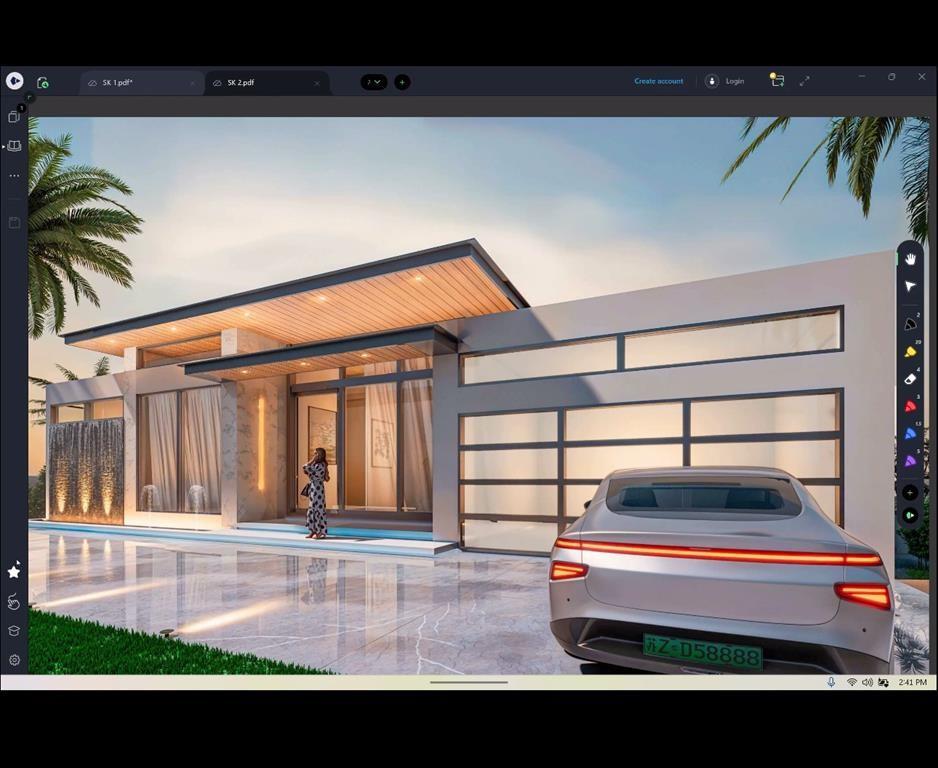 a backyard of a house with outdoor seating