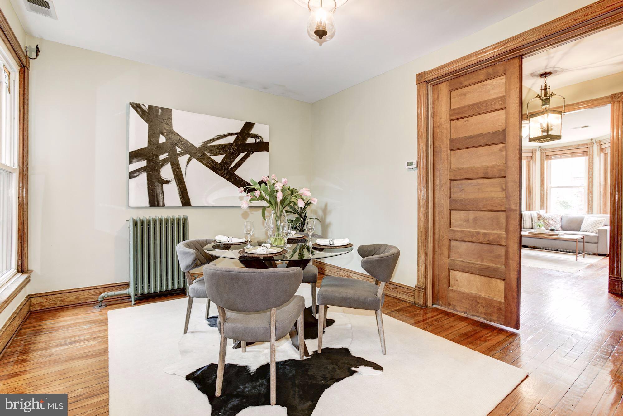 414 4th Street Northeast Washington, DC 20002 - Photo 8 of 44 Dining room with pocket door