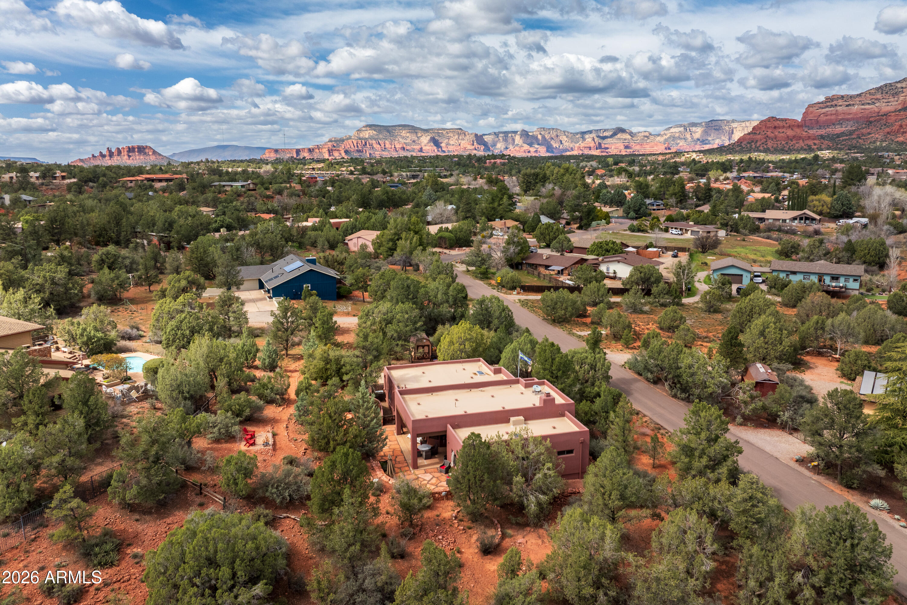 355 El Camino Road Sedona, AZ 86336 - Photo 34 of 46 355ElCaminoRd-Drone-03