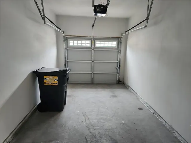 a view of a garage