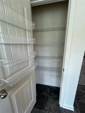 a close view of walk in closet