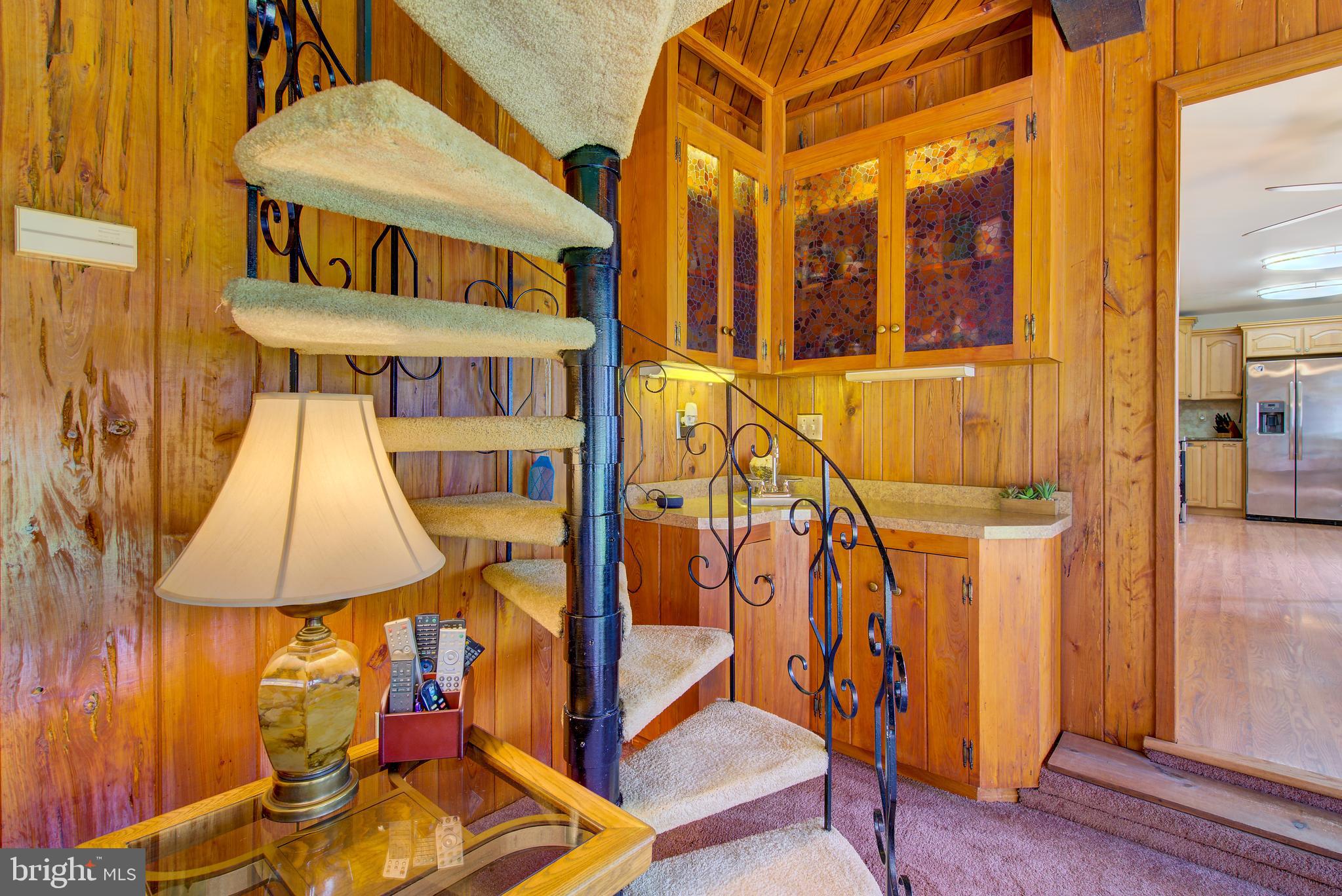 31 Oxmead Road Westampton, NJ 08060 - Photo 25 of 35 Spiral Stairs to Loft and Wet Bar