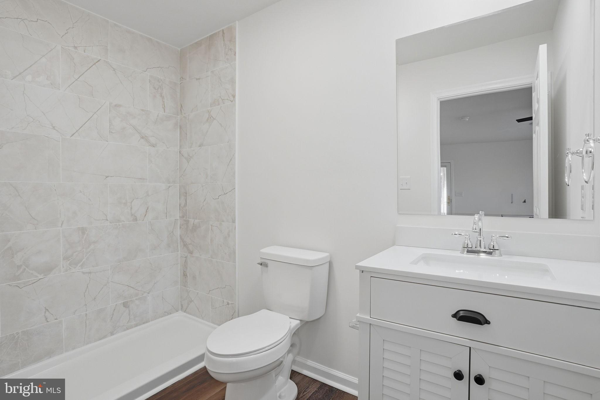 1804 Hourglass Road Hartly, DE 19953 - Photo 27 of 46 a bathroom with a sink a toilet and shower