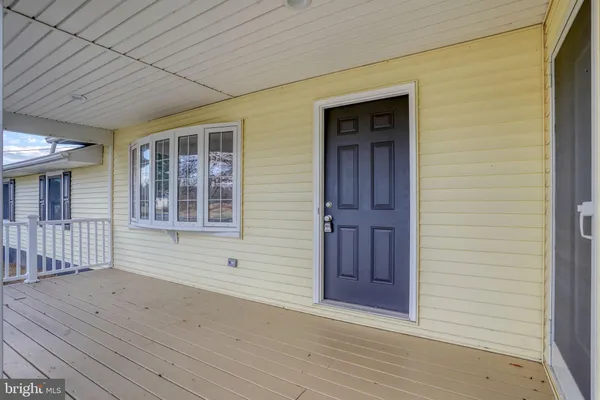 a view of front door of house