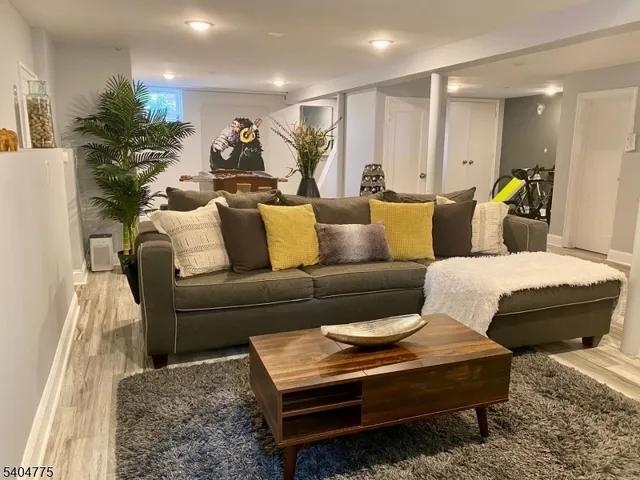 a living room with furniture and a couch