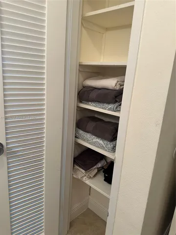 a close view of closet