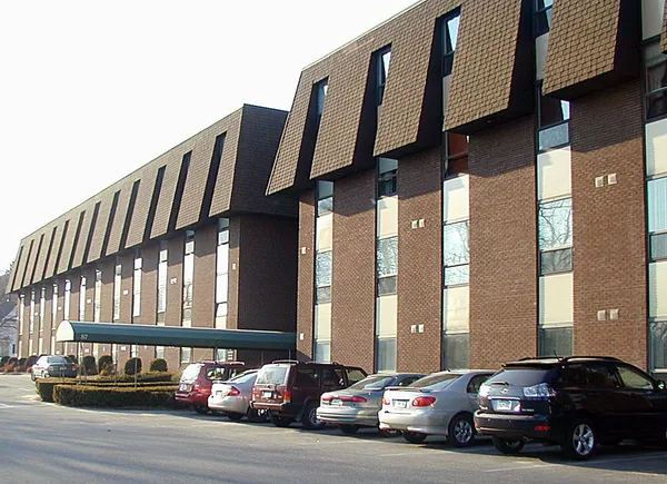 a car parked in front of a building